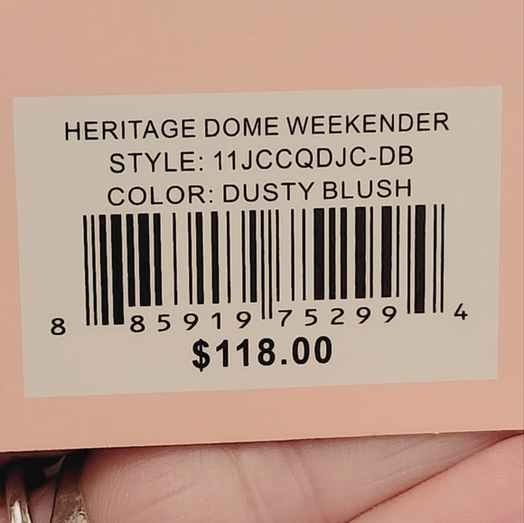 Juicy Couture Dome Weekender Travel Bag Tote Bag NWT pink and brown - Picture 9 of 10